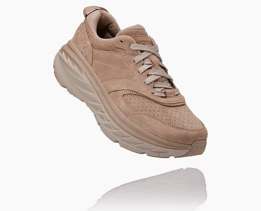 Hoka One One Bondi L Suede Promenadskor Dam - Grå - TDYLU-0945